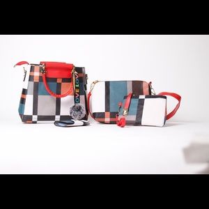 Women handbag and purse 4-in-1 set